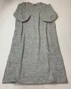 A/W utilite 五分袖 ウール ロングワンピース