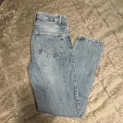 ライトブルー テーパード　ZARAデニム ハイウエスト　32