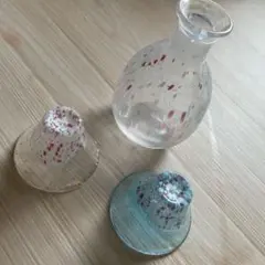 ガラス製 酒器セット 徳利 ぐい呑み 3点セット
