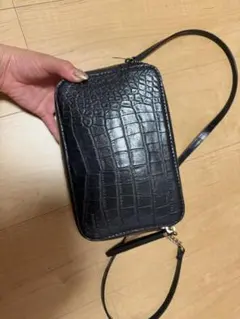 クロコダイル風ショルダーバッグ