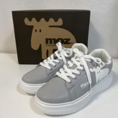 【新品】moz グレー ホワイト スニーカー 24cm モズ