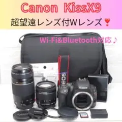 Canon KissX9☆超望遠レンズ付Wレンズ☆高機能☆らくらくスマホ転送