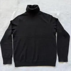 ブラック タートルネックニット 長袖