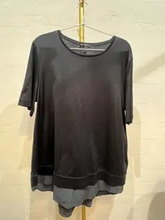 COS シルク混ブラックトップス Lサイズのサムネイル
