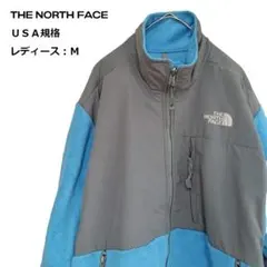USA規格ノースフェイス　ポーラテックデナリフリース青灰レディースM A-10