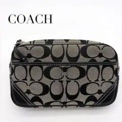 【未使用級】COACH ミニボディーバッグ　シグネチャー　レザー　キャンバス