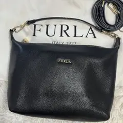 美品✨FURLA フルラ　ソフィー　2way ショルダーバッグ　レザー　ブラック