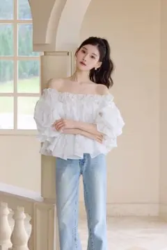 新品・未開封♡Darich♡ボリュームスリーブローズチュールベアトップ