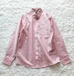 極美品✨Eddie Bauer 長袖ストライプシャツ ビジネスシャツ S