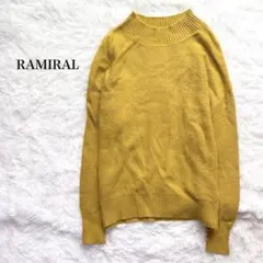 ラミラル 長袖ハイネックニット セーター ドロップショルダー カジュアル 綺麗め