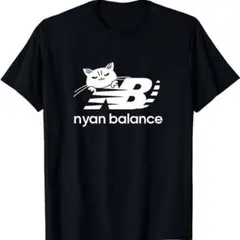 nyan balance 猫 シンプル 猫好き ネタ Tシャツ 新品Tシャツ