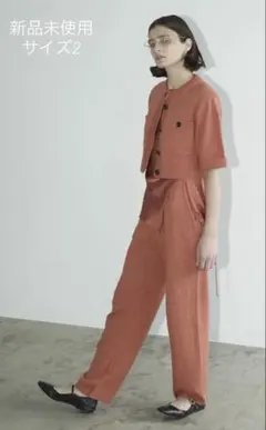 CLANE HALF SLEEVE KNIT TOPS & PANTS SET