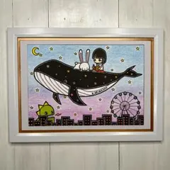 F10号】ジミー大西【海】手描き作品/表裏サイン有り/油彩/絵画/高級