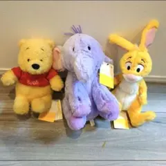 タグあり　ディズニー　プーさん　ランピー　ラビット　ぬいぐるみ　3点セット