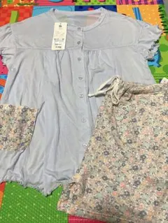 西松屋　マタニティ　花柄　授乳　産前　産後　半袖　パジャマ　ルームウェア　M〜L