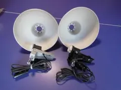 クリップ式ホワイト照明器具2個セット