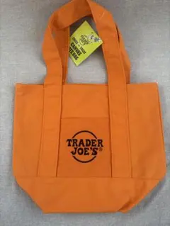 TRADER JOE'S オレンジ ミニトートバッグ
