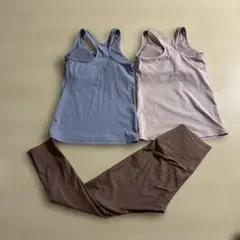 ヨガウェア タンクトップとレギンスセット