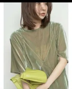 ベロア ロングワンピース