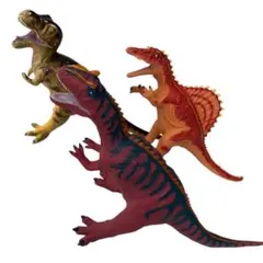 恐竜フィギュアセット 3体　ソフビ　全長50cm