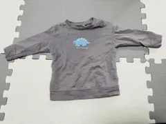 恐竜プリント グレー トレーナー 70-80