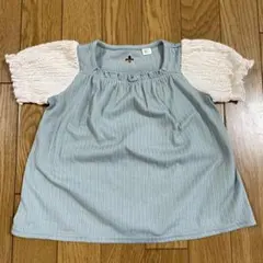 BEAMS mini 水色 フリル袖 Tシャツ 90㎝のサムネイル
