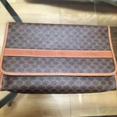 CELINE マカダム ショルダーバッグ　ロゴ　オールドセリーヌ　クラッチバックのサムネイル