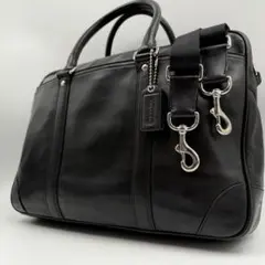 COACH ビジネスバッグ 2way トランスアトランティック レザー ブラックのサムネイル