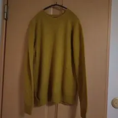 【UNIQLO】 ラムクルーネックセーター　イエロー