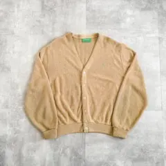 1980's~ MUNSINGWEAR ベージュ アクリル ニットカーディガン