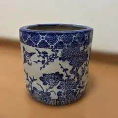 火鉢　ノリタケ　ブルー　菊　メダカ鉢　日陶 火鉢 ノリタケ ブルー 菊 メダカ鉢 日陶 - メルカリ