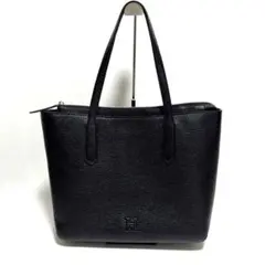 極美品✨ ヒロフ トートバッグ シボ革 レザー A4 船形 ロゴ ブラック
