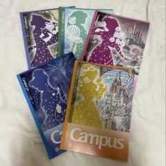 ディズニープリンセス キャンパスノート 5冊セット ①