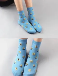 ミニオン柄のソックス　1足組　韓国製正規品