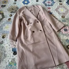 Mila Owen ミラオーウェン 上品くすみピンク ダブルチェスター　春コート