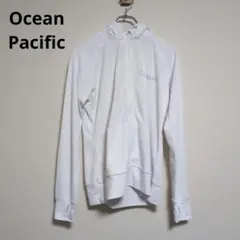 オーシャンパシフィック【美品】薄手パーカー　ロゴプリント　フード【L】のサムネイル