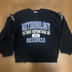 Ricca ricca 黒 プリント トレーナー サイズ140