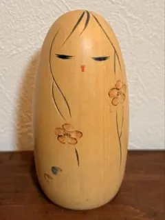 【在銘】創作こけし 辻田良三 作 12cm 重量感あり ヴィンテージ 木工芸