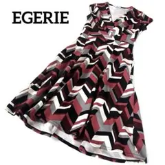 EGERIE ワンピース 幾何学 カシュクール Vネック