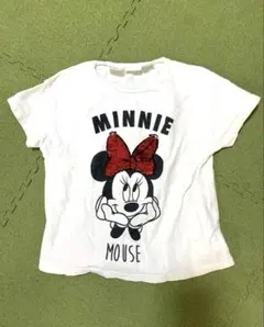 ZARA ザラ キッズ Disney ミニーマウス スパンコール Tシャツ100