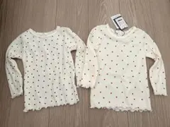 バースデイ　コトリ　ハート柄　ドット　ロンT セット