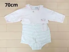 ハニーポエム ロンパース セット 70cm 長袖 ピンク 秋冬