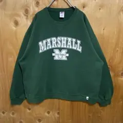 カレッジロゴ マーシャル大学 トレーナー 90s ラッセル スウェット 古着