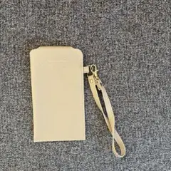 ベージュ 合成皮革 スマホショルダーバッグ