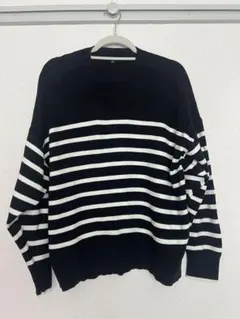 UNIQLO ボーダー長袖セーター XL