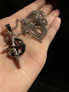 シルバー クロスペンダント ネックレス 約50cm