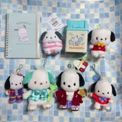 サンリオ　ポチャッコ　ぬいぐるみマスコット　ストラップ　8点セット