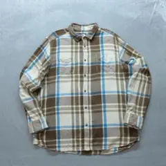 THE NORTH FACE A0068 古着 ネルシャツ XL 茶 フランネル