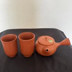 上村洋幸造　石龍朱泥丸型細字彫急須（紙箱） 上村洋幸造 石龍朱泥丸型細字彫急須（紙箱）