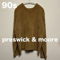 a*様 90s preswick & moore Vネックアクリルニット イスラ